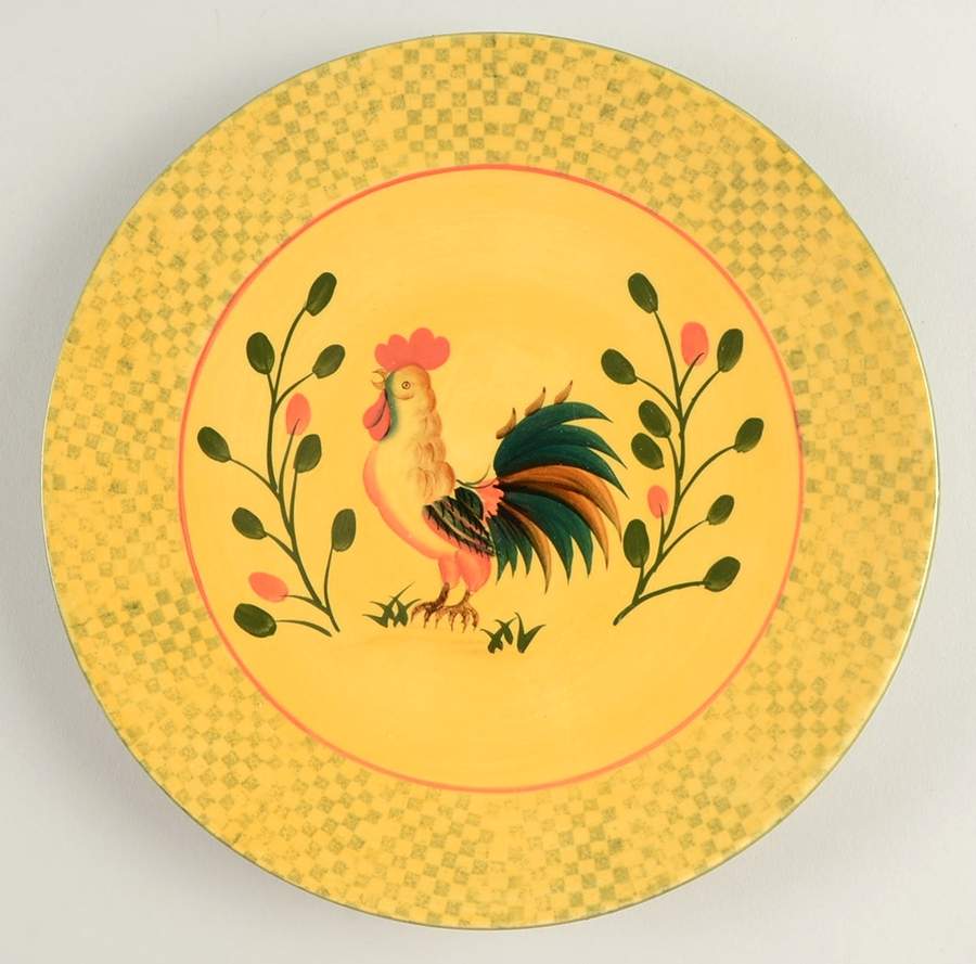 Rooster Salad Plate by Pacific Rim-1