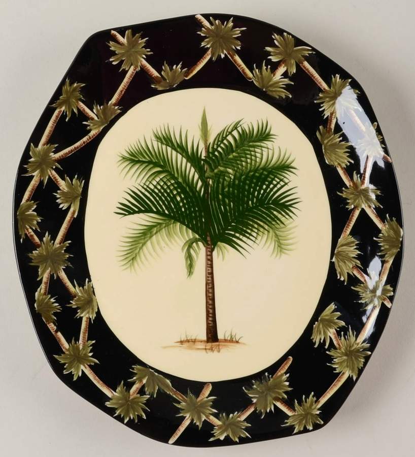Black Palm Dinner Plate by Pacific Rim-1