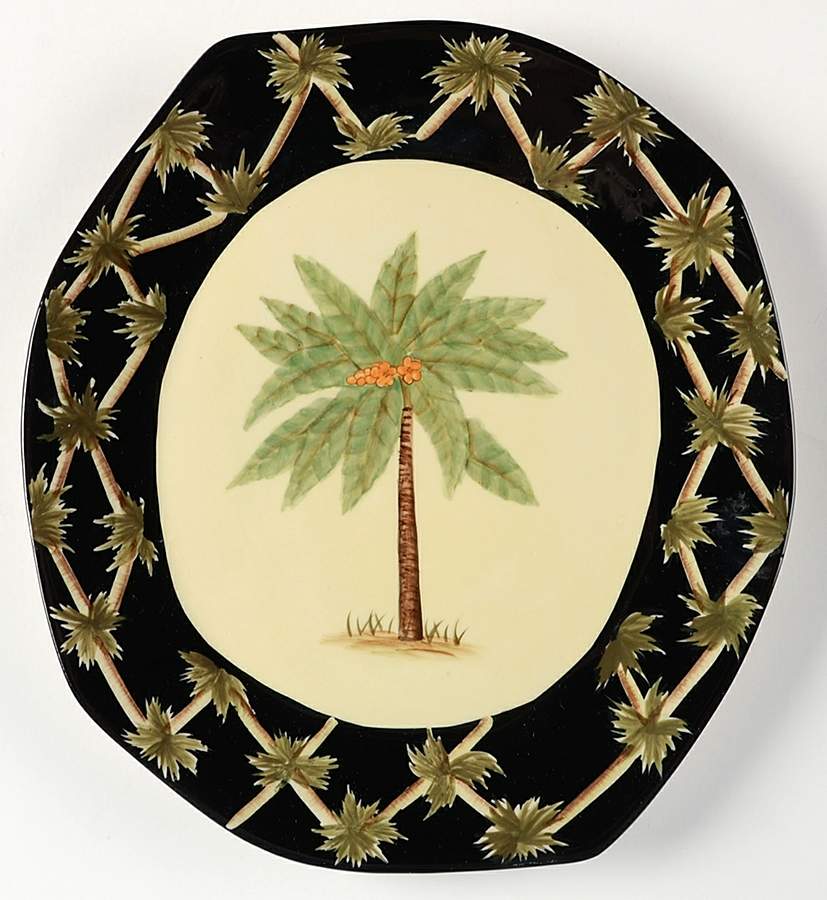 Black Palm Salad Plate by Pacific Rim-1
