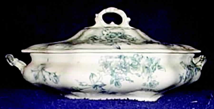 Rosslyn Blue Oval Covered Vegetable by Pitcairns-1