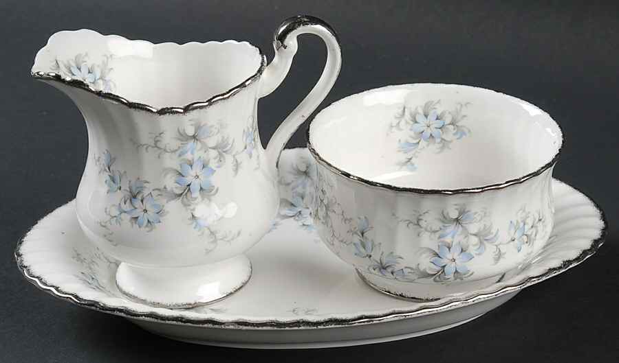 Brides Choice (Fluted) Mini Creamer & Open Sugar with Tray by Paragon-1