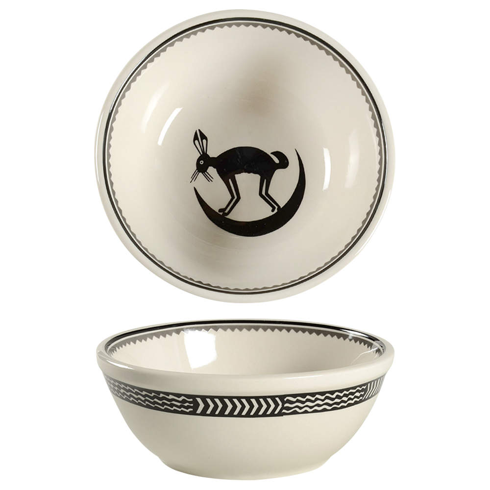 Ancient Mimbreno Black (Replica) Chili Bowl by Pipestone-1