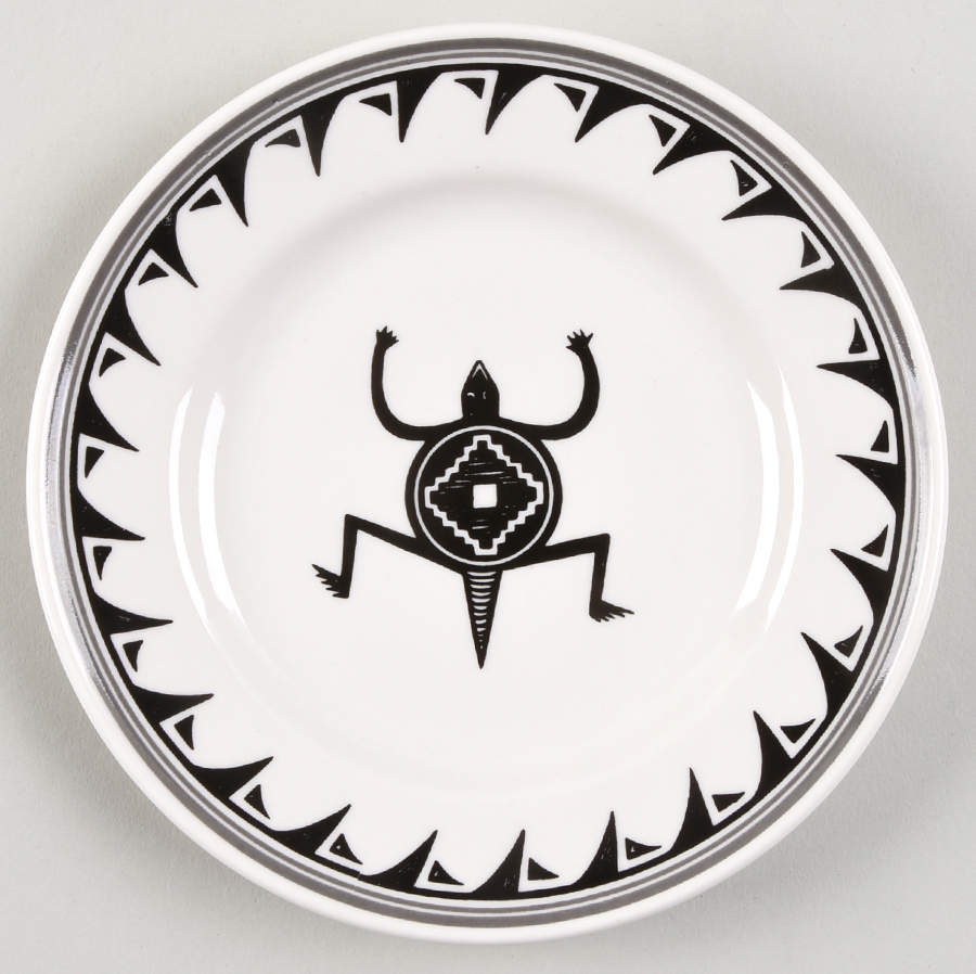 Ancient Mimbreno Black (Replica) Small Bread & Butter Plate by Pipestone-1