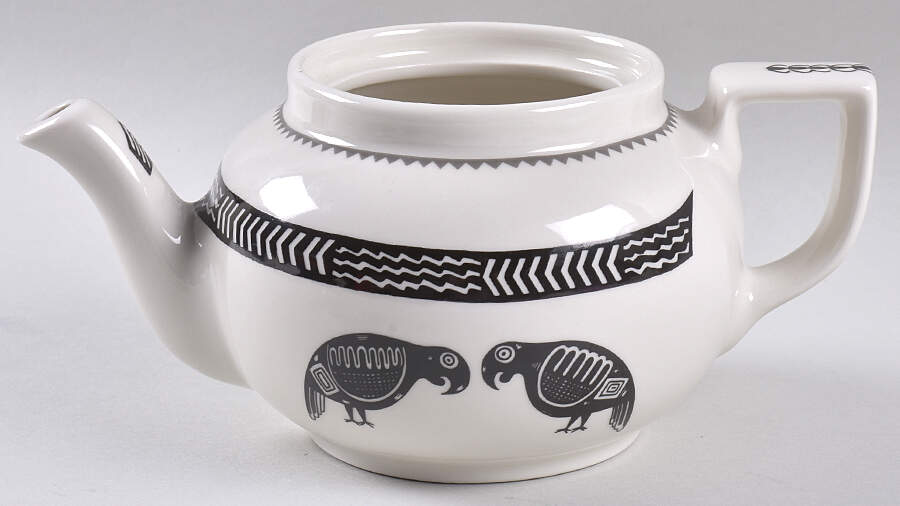Ancient Mimbreno Black (Replica) Teapot No Lid by Pipestone-1