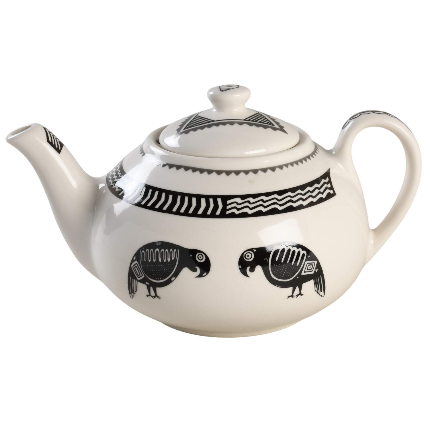 Ancient Mimbreno Black (Replica) Teapot & Lid by Pipestone-1