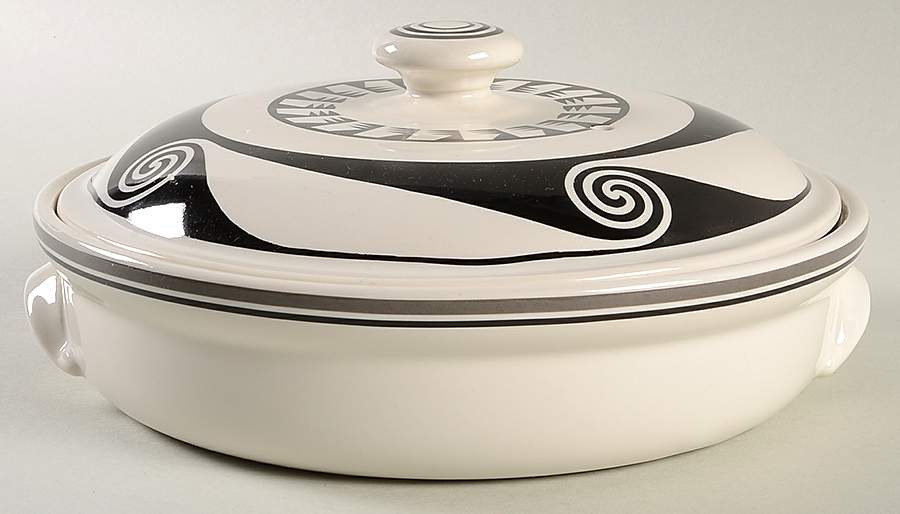 Ancient Mimbreno Black (Replica) Tortilla Warmer by Pipestone-1