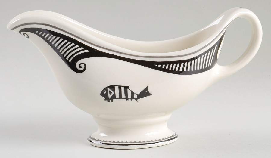 Ancient Mimbreno Black (Replica) Gravy Boat by Pipestone-1