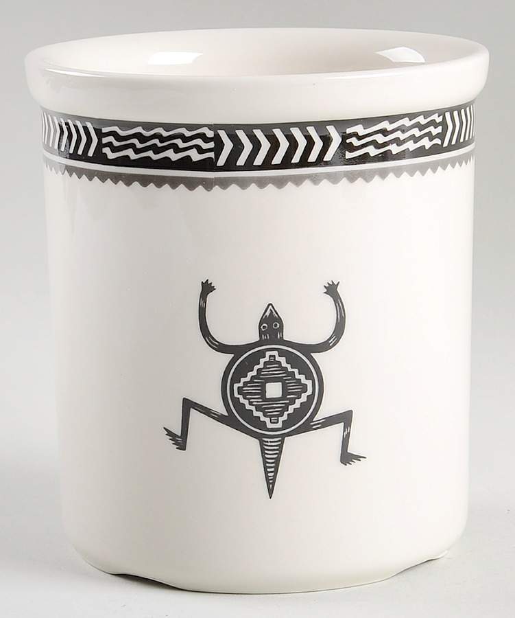 Ancient Mimbreno Black (Replica) Small Open Crock by Pipestone-1