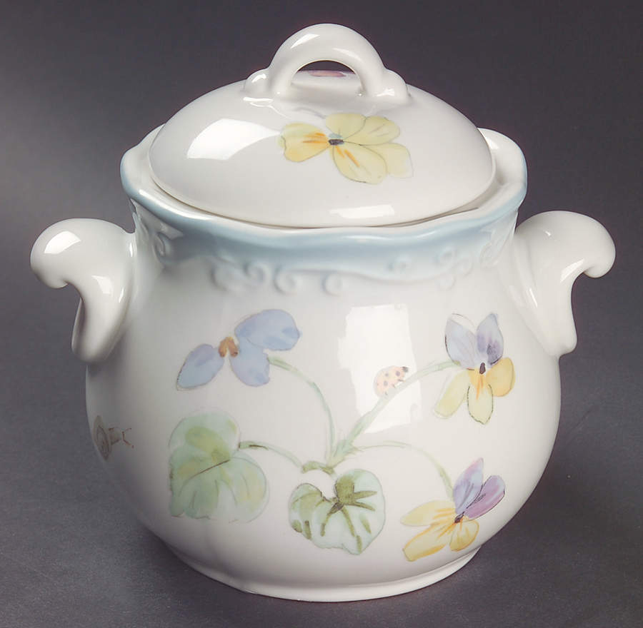 Vienna Floral Sugar Bowl & Lid by Pfaltzgraff-1