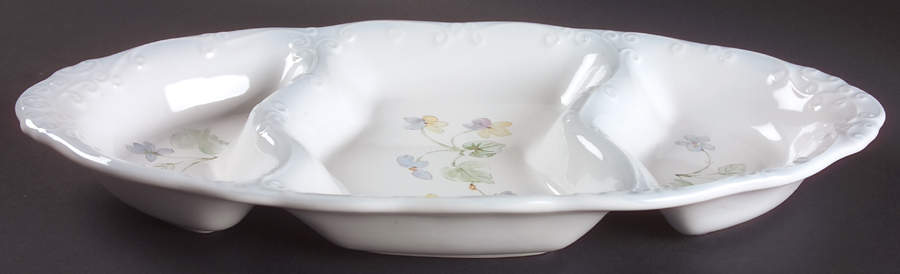 Vienna Floral 3-Part Oval Divided Server by Pfaltzgraff-1