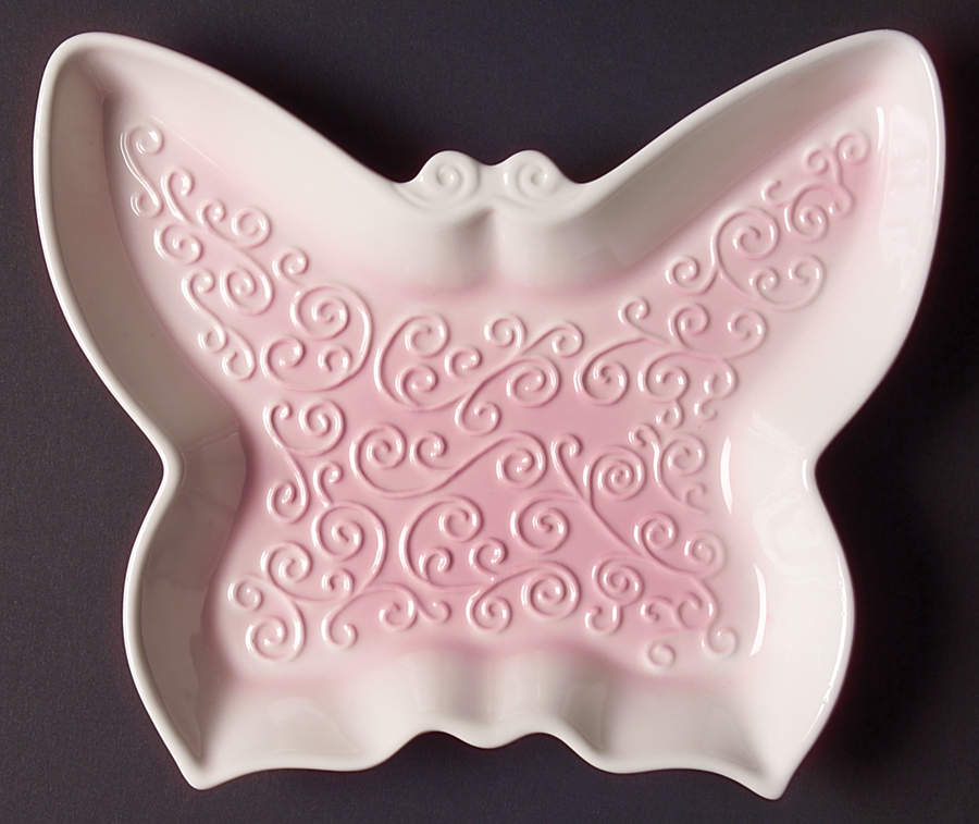 Vienna Floral Butterfly Shaped Dish by Pfaltzgraff-1