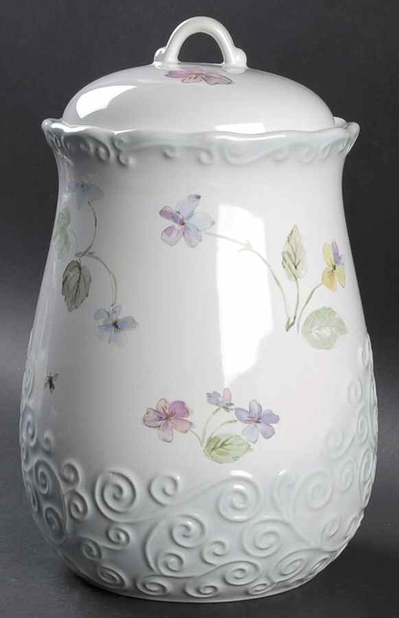 Vienna Floral Large Canister & Lid by Pfaltzgraff-1