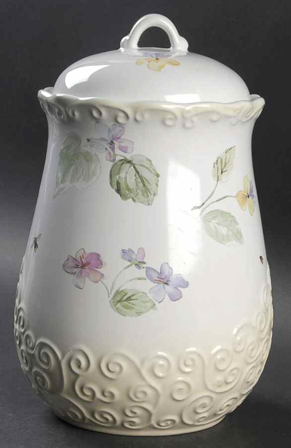 Vienna Floral Medium Canister & Lid by Pfaltzgraff-1