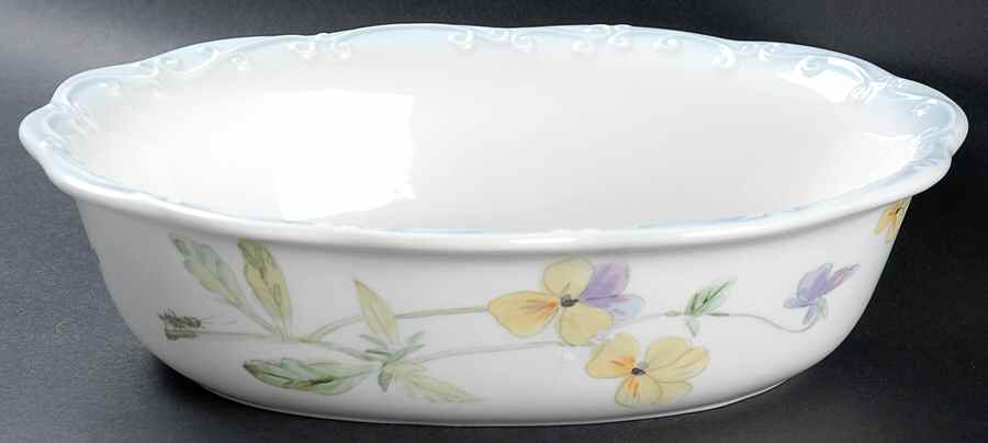 Vienna Floral 10" Oval Vegetable Bowl by Pfaltzgraff-1