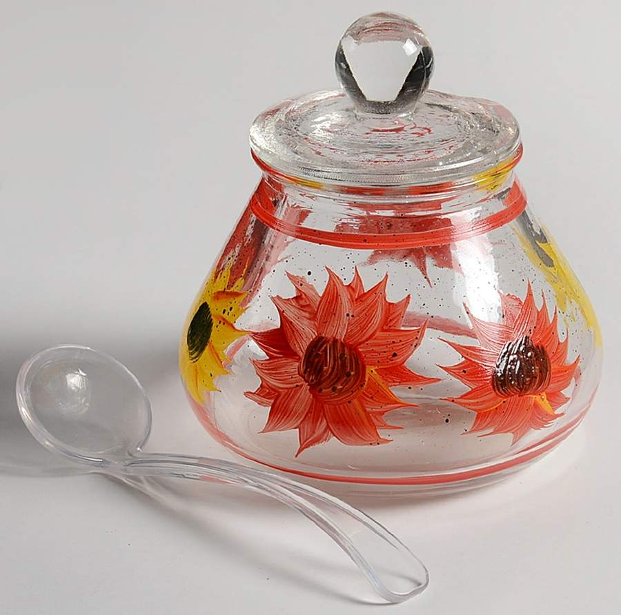 Evening Sun Glassware Sugar Bowl & Lid by Pfaltzgraff-1