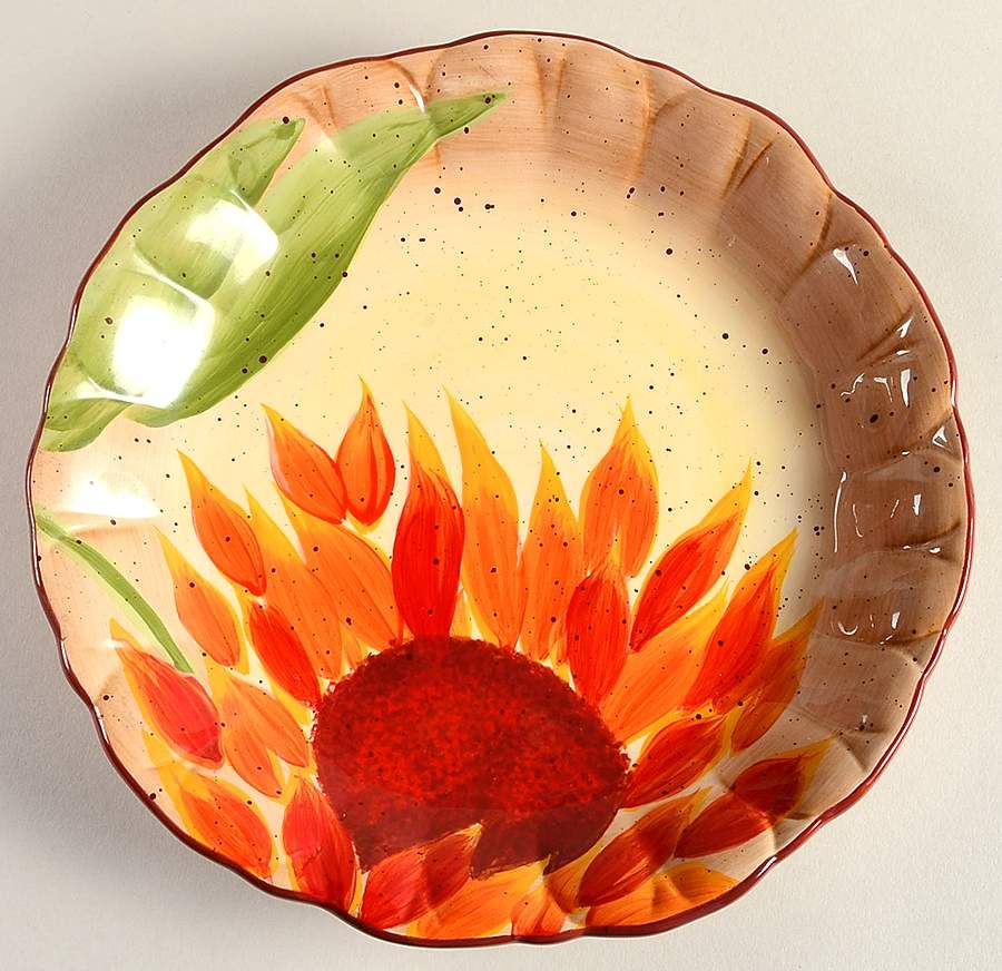 Evening Sun 8" Flower Shape Plate by Pfaltzgraff-1
