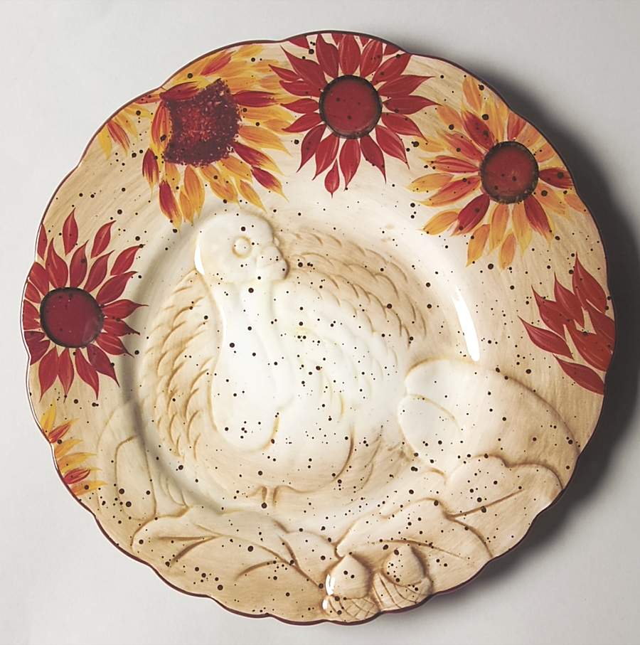 Evening Sun Turkey Embossed Buffet Plate by Pfaltzgraff-1
