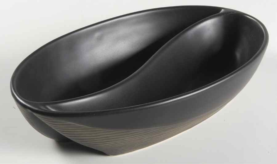 Night Surf 11" Oval Divided Vegetable Bowl by Pfaltzgraff-1