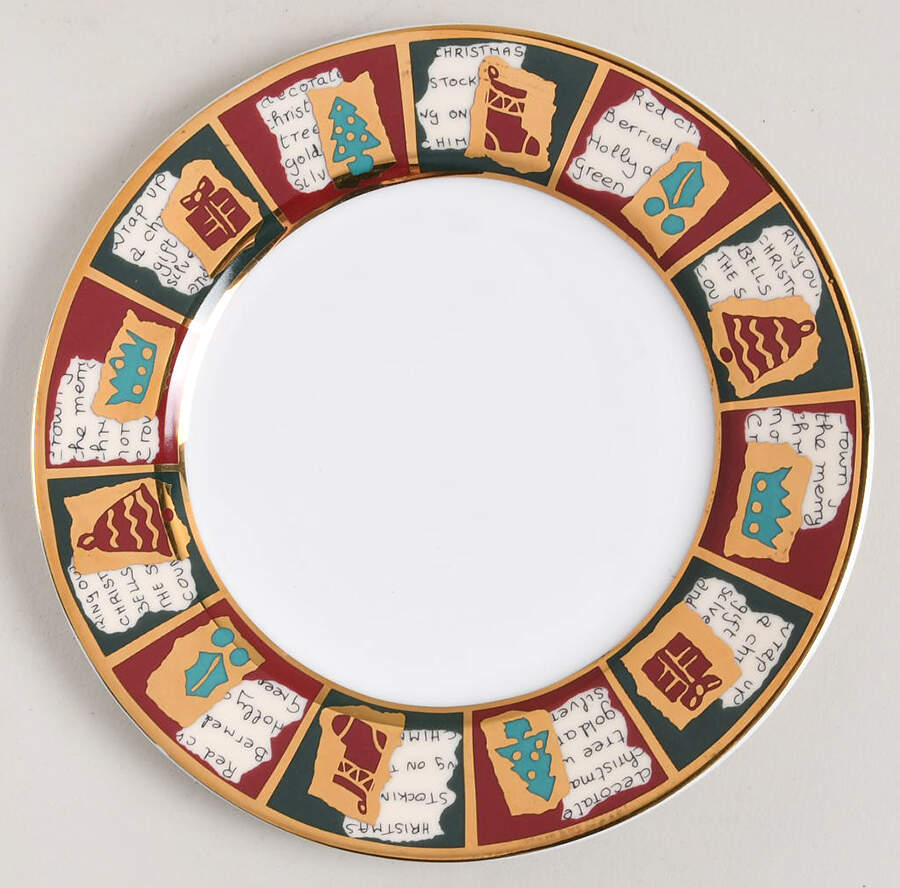 Yuletide Greetings Salad Plate by Pier 1-1