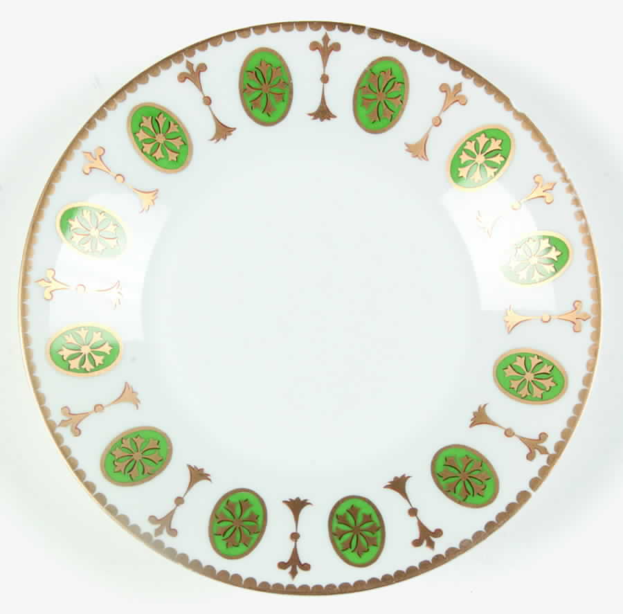 Louis XVI Green Saucer by Porcelaine De Paris-1
