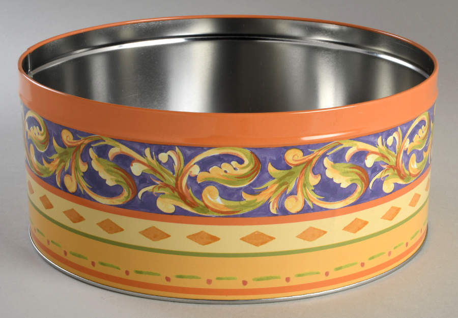Villa Della Luna Large Round Storage Tin No Lid by Pfaltzgraff-1