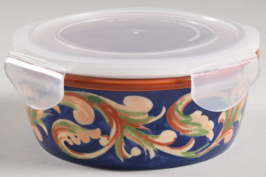 Villa Della Luna 6" Storage Bowl Ceramic with Plastic Lid by Pfaltzgraff-1