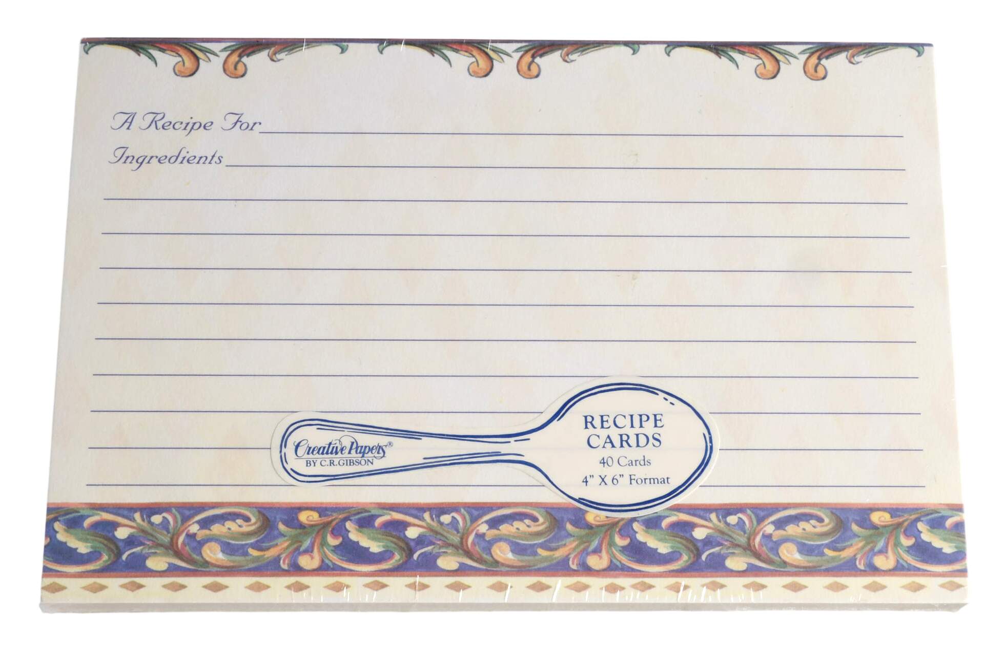 Villa Della Luna Paper Recipe Card - Set of 40 by Pfaltzgraff-1