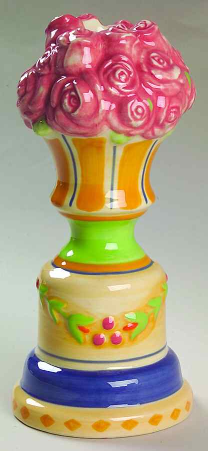 Villa Della Luna 8" Tall Sculpted Candlestick by Pfaltzgraff-1