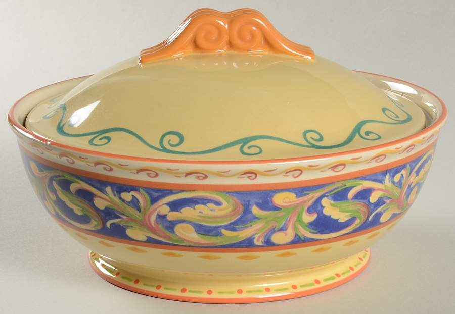 Villa Della Luna Round Covered Vegetable by Pfaltzgraff-1