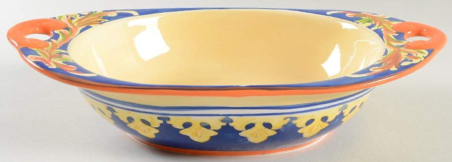 Villa Della Luna 12" Nesting Handled Oval Serving Bowl by Pfaltzgraff-1