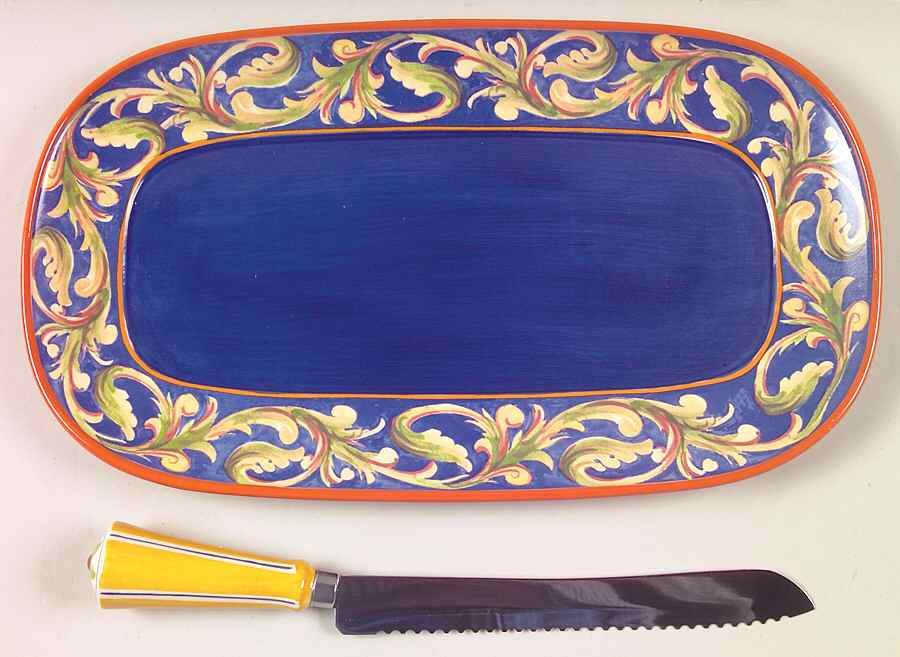 Villa Della Luna Bread Tray & Knife Set by Pfaltzgraff-1