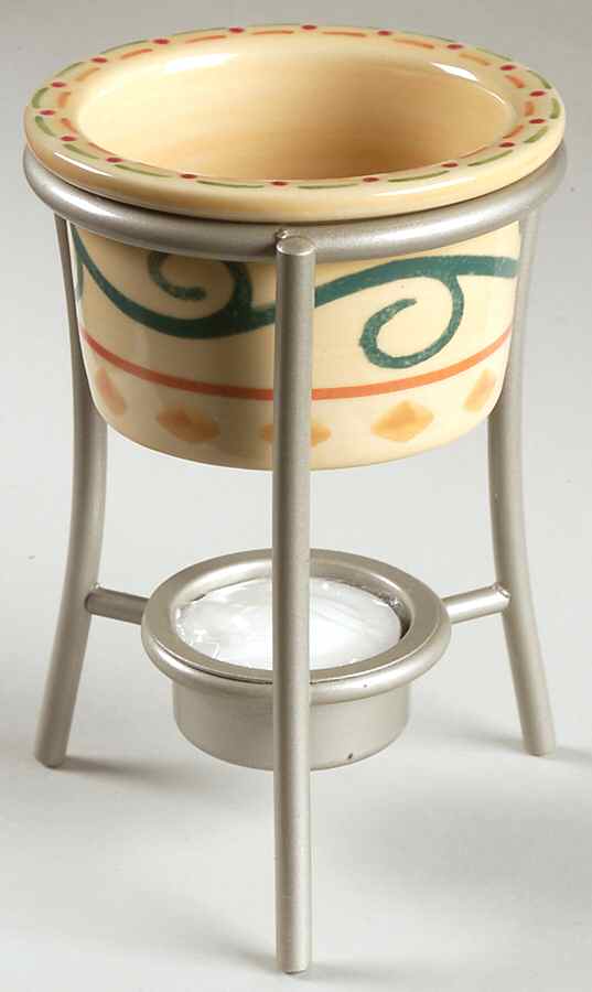 Villa Della Luna Butter Warmer with Metal Stand by Pfaltzgraff-1