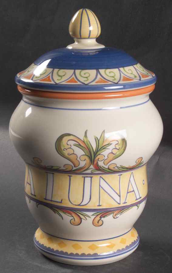 Villa Della Luna Small Storage Jar & Lid by Pfaltzgraff-1