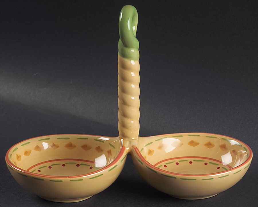 Villa Della Luna 2-Part Center Handled Relish by Pfaltzgraff-1