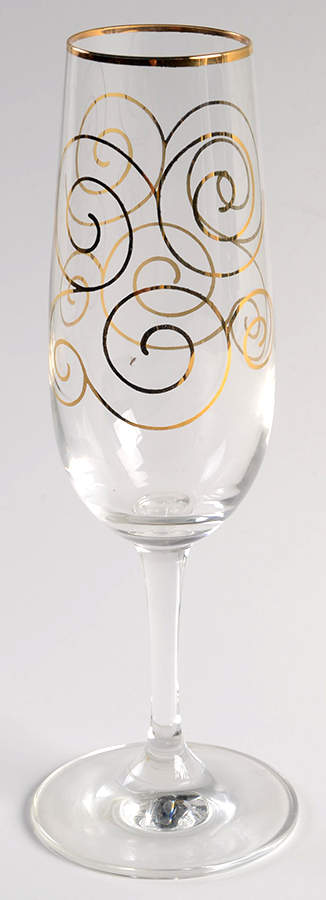 Gold Swirl (Porcelain) Glassware Champagne Flute by Pier 1-1