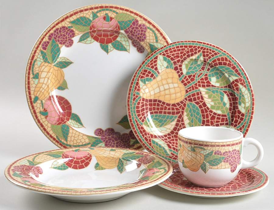 Mosaic Fruit 5 Piece Place Setting by Pier 1-1