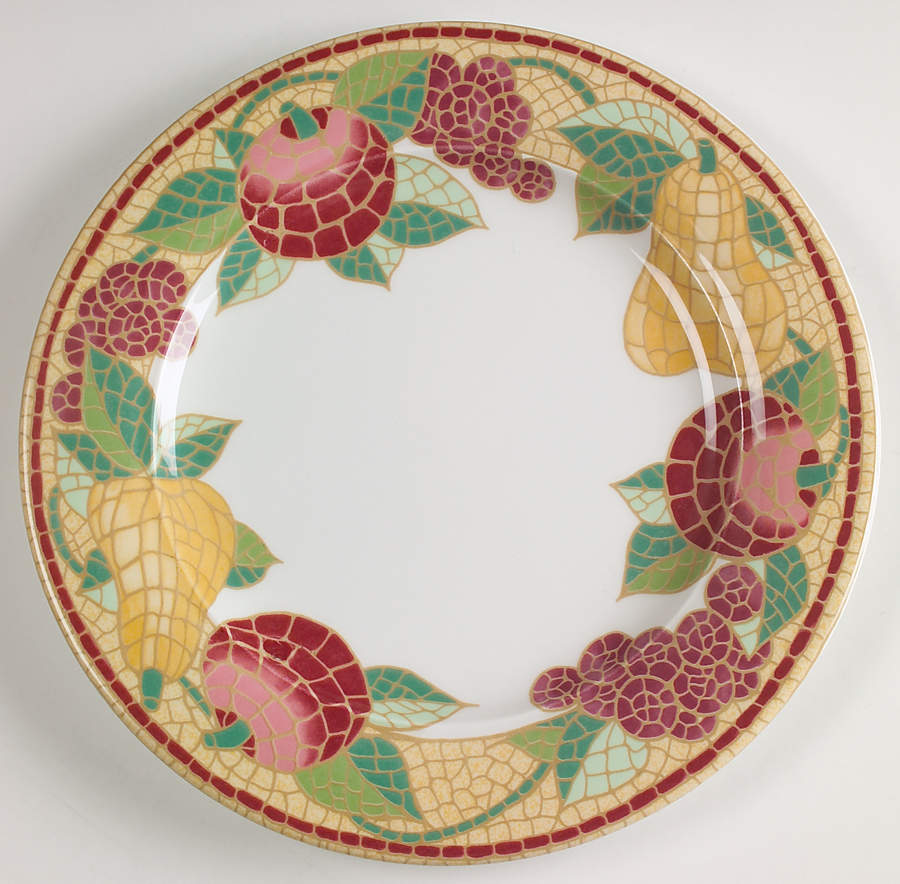 Mosaic Fruit Dinner Plate by Pier 1-1
