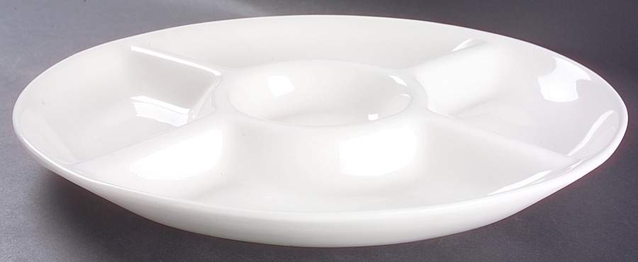 Sausalito Blanca (White) 5-Part Relish by Pottery Barn China-1