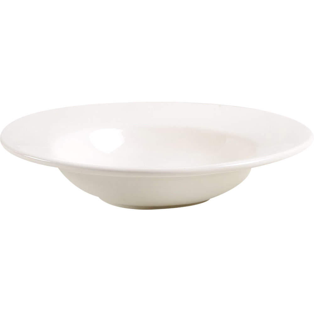 Sausalito Blanca (White) Large Rim Soup Bowl by Pottery Barn China-1