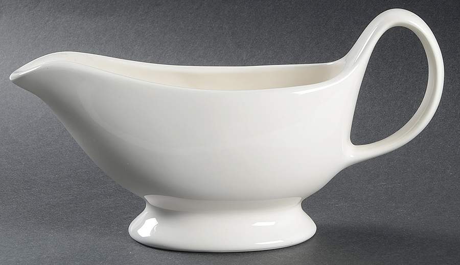 Sausalito Blanca (White) Gravy Boat by Pottery Barn China-1