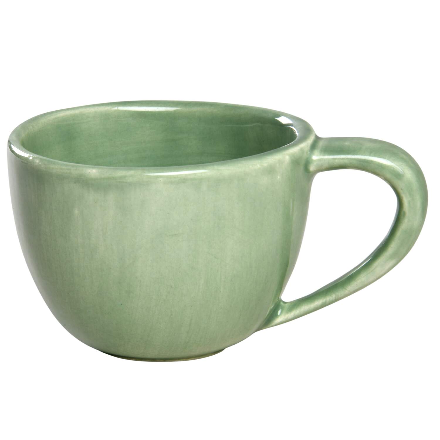 Sausalito Celery (Light Green) Flat Cup by Pottery Barn China-1