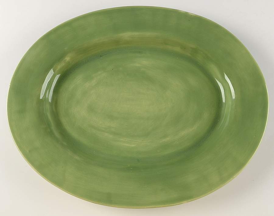 Sausalito Celery (Light Green) 18" Oval Serving Platter by Pottery Barn China-1