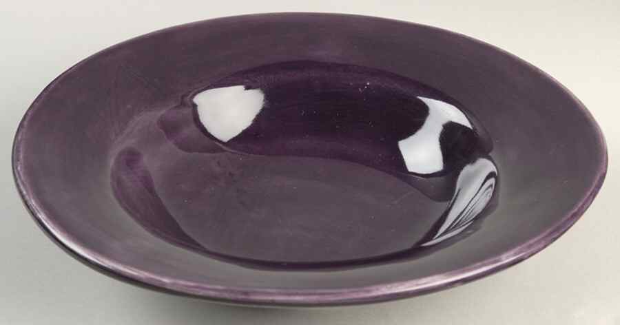 Sausalito Fig (Purple) Large Rim Soup Bowl by Pottery Barn China-1