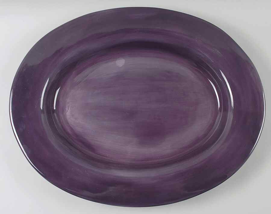 Sausalito Fig (Purple) 18" Oval Serving Platter by Pottery Barn China-1