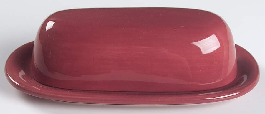 Sausalito Merlot (Red) 1/4 Lb Covered Butter by Pottery Barn China-1