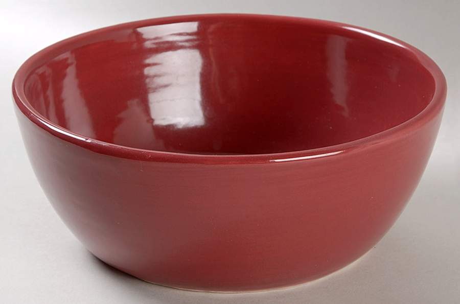 Sausalito Merlot (Red) 8" Round Vegetable Bowl by Pottery Barn China-1