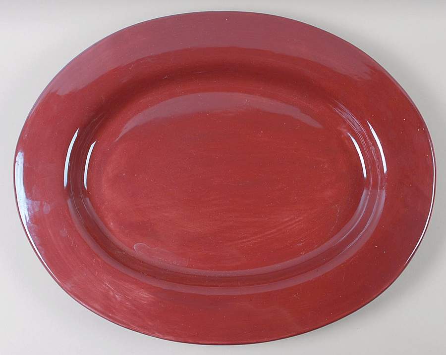 Sausalito Merlot (Red) 18" Oval Serving Platter by Pottery Barn China-1