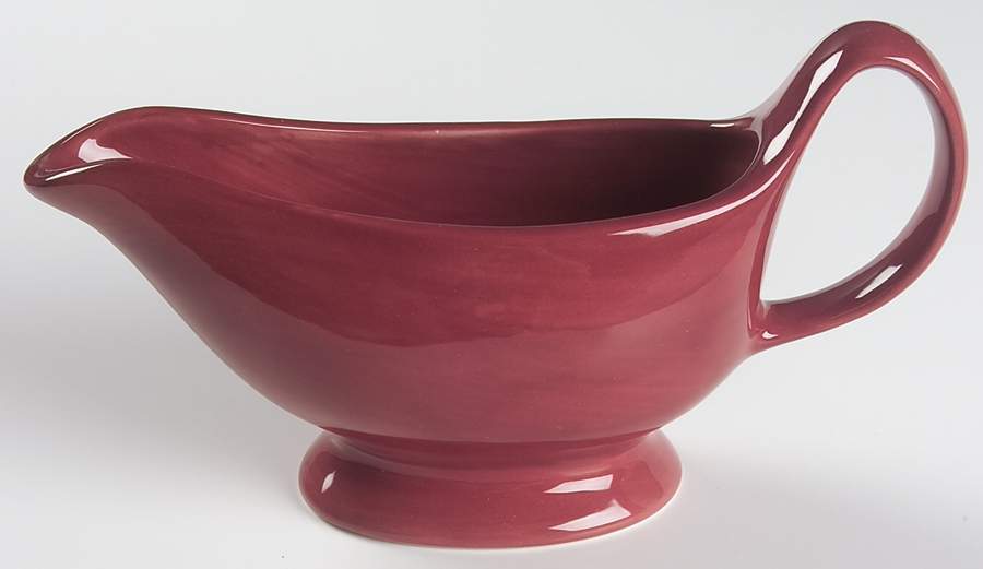 Sausalito Merlot (Red) Gravy Boat by Pottery Barn China-1
