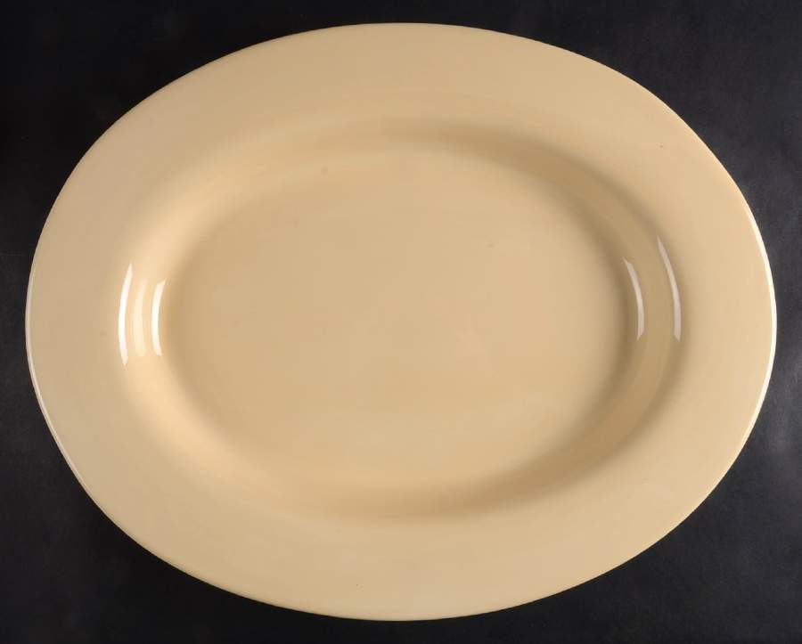 Sausalito Natural (Ivory) 18" Oval Serving Platter by Pottery Barn China-1
