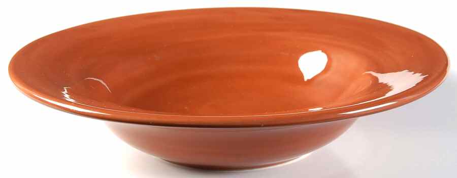Sausalito Spice (Terra Cotta) Large Rim Soup Bowl by Pottery Barn China-1
